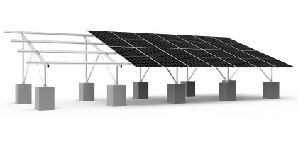 TonKor Aluminum Dual Pile Concrete Foundation Mount